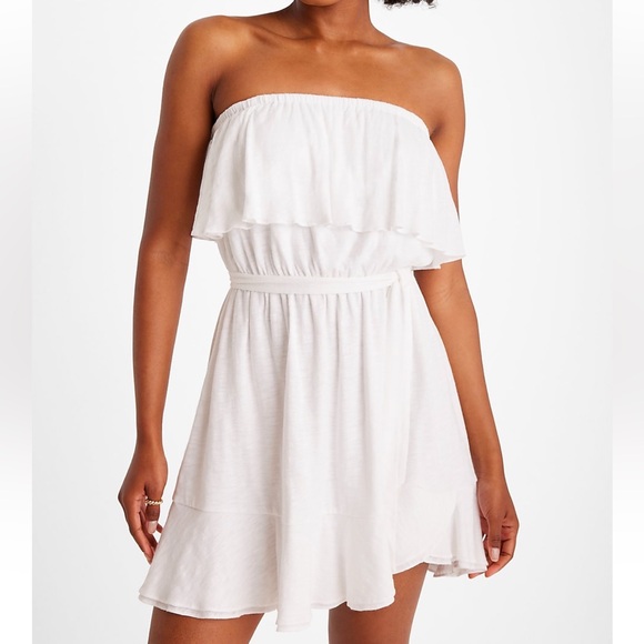 Strapless Ruffle Mini Dress - Picture 2 of 4